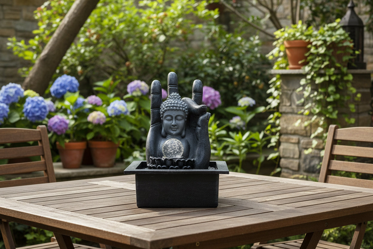 Tabletop Water Feature - Buddha Hand & Head