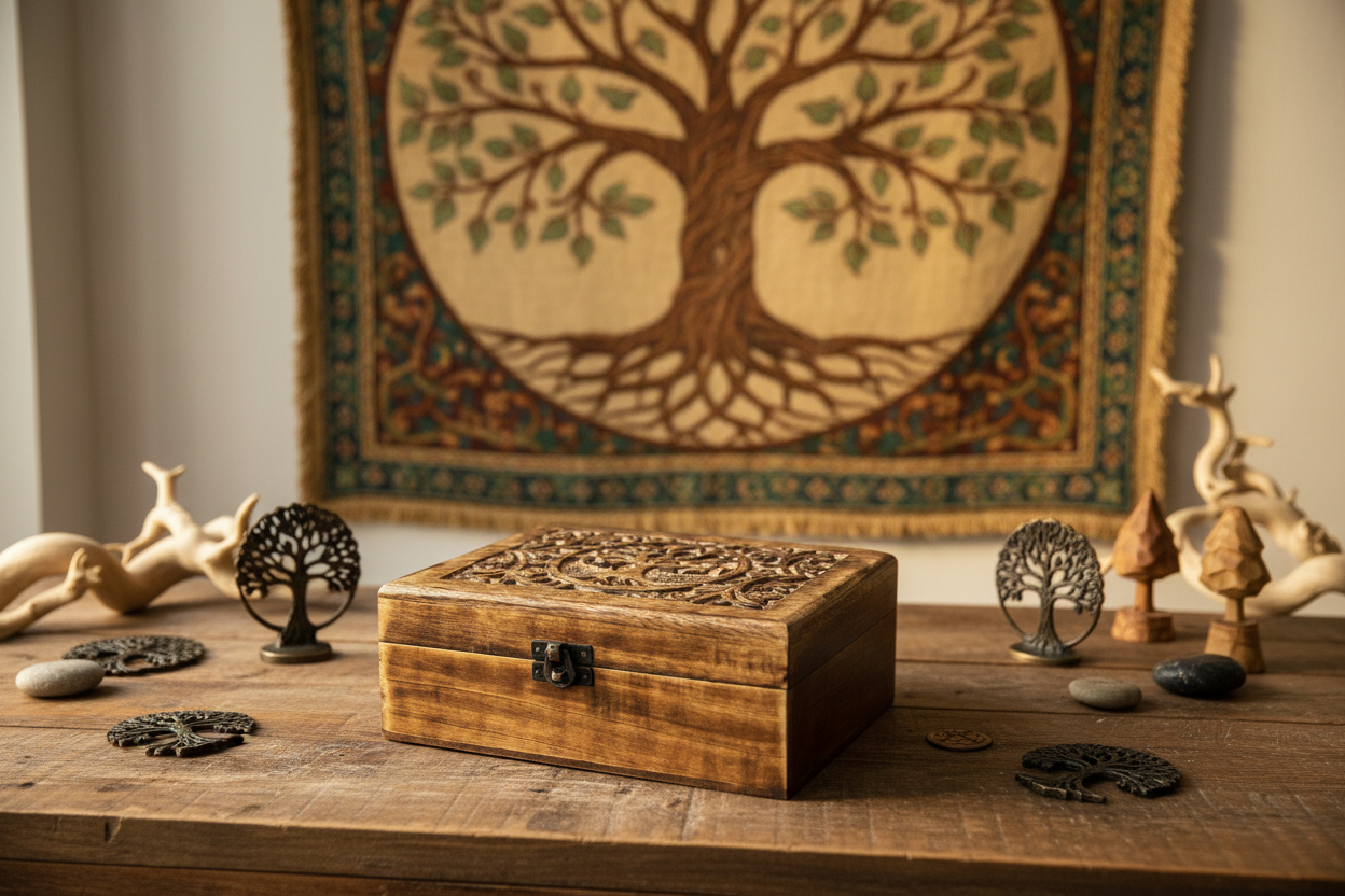 Large Wooden Keepsake Box - Tree of Life