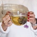 Raw Crystal Tea Strainer - Amethyst Cluster