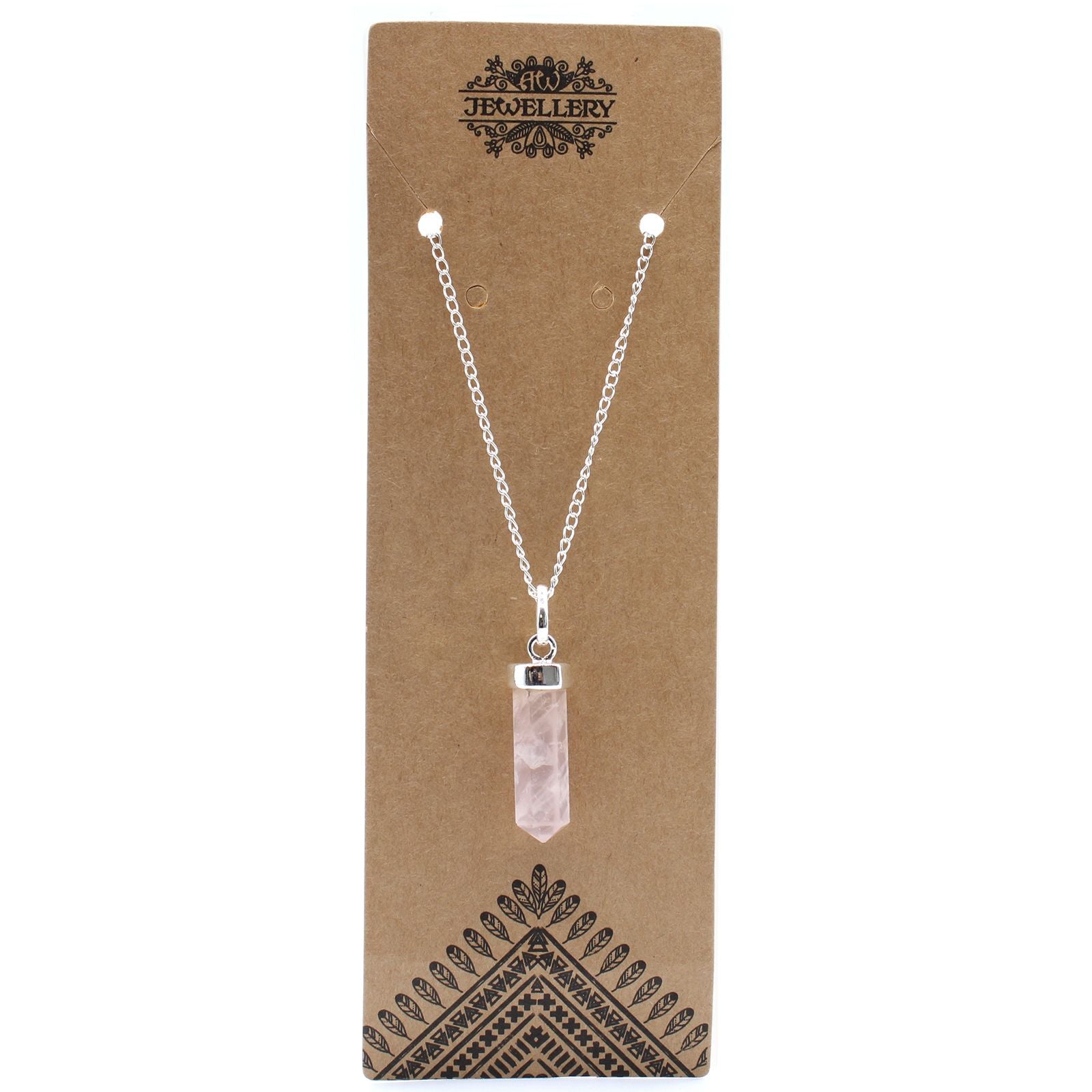 Classic Point Necklace - Rose Quartz