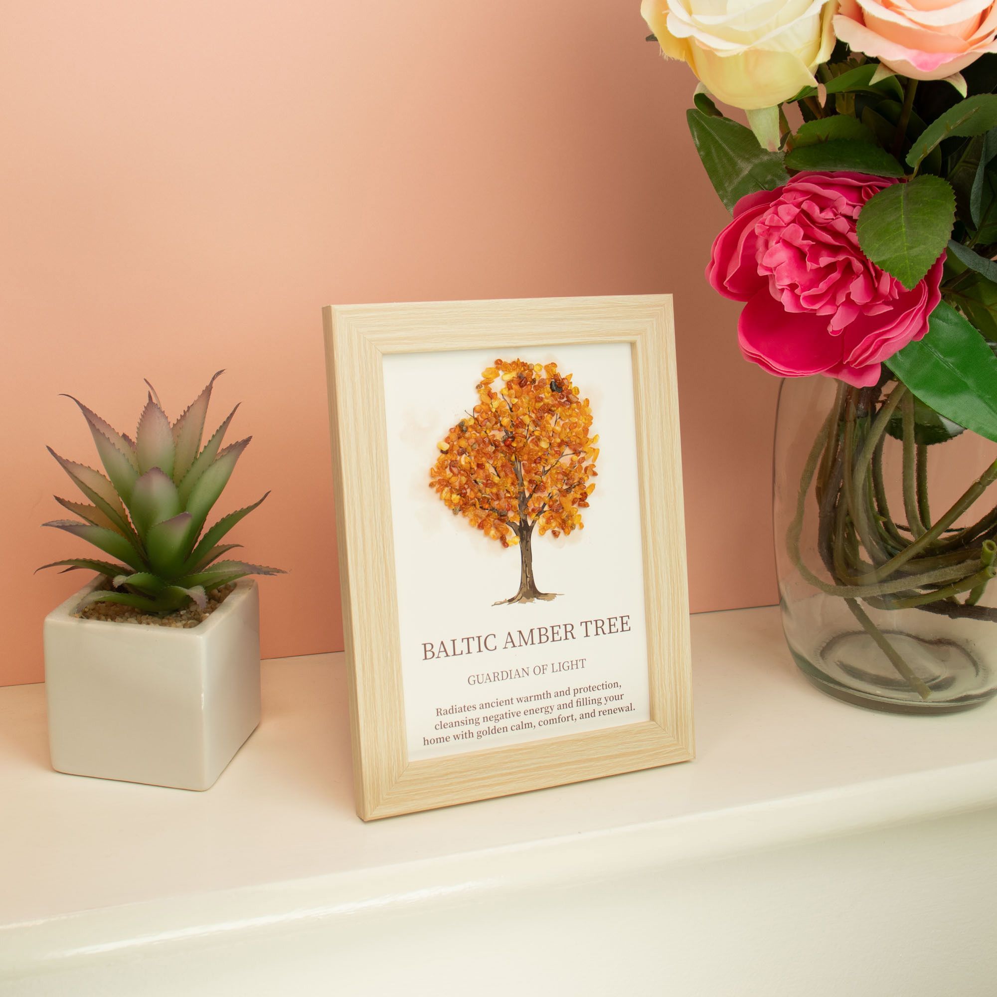 Gemstone Picture - Tree of Life - Baltic Amber