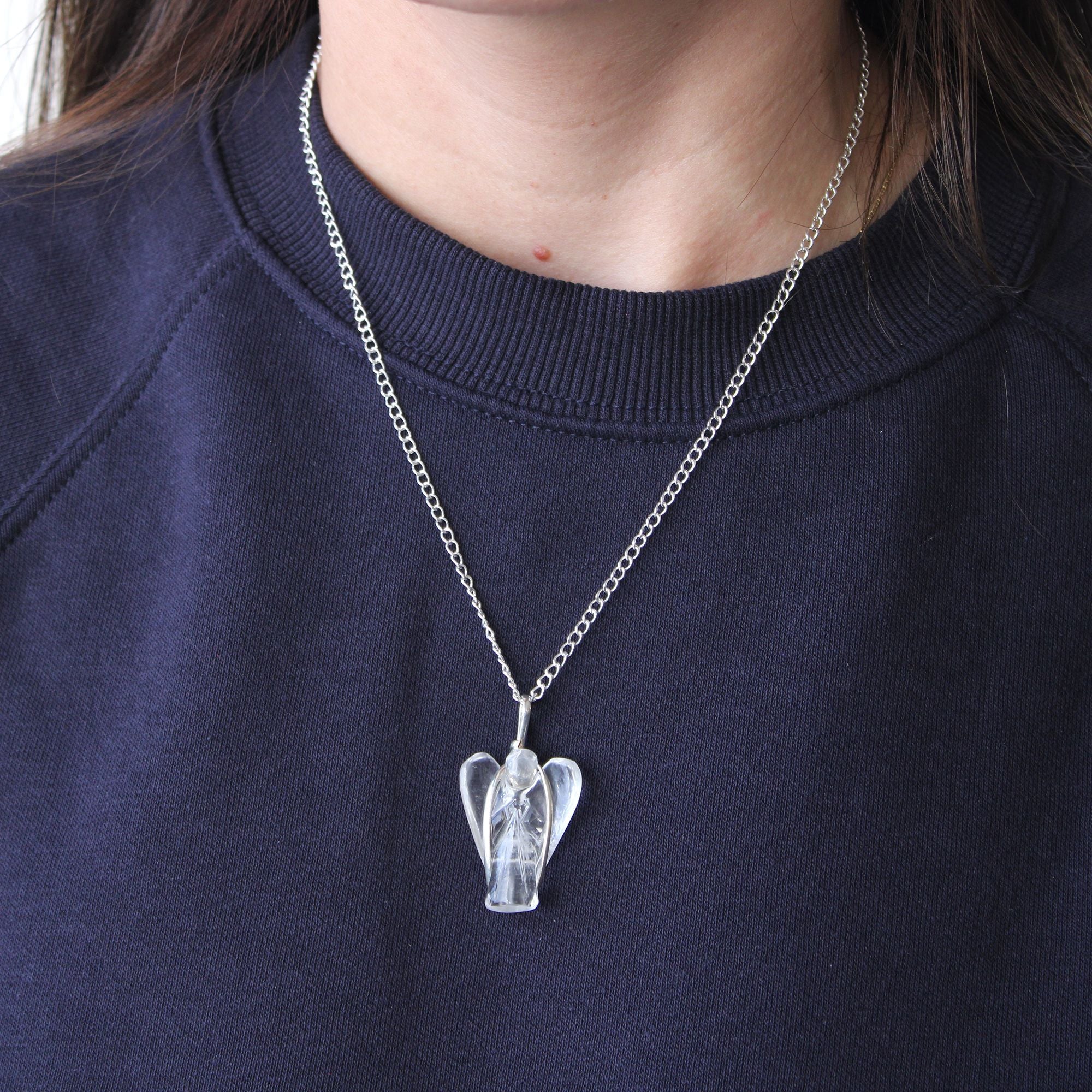 Guardian Angel Pendant - Clear Quartz