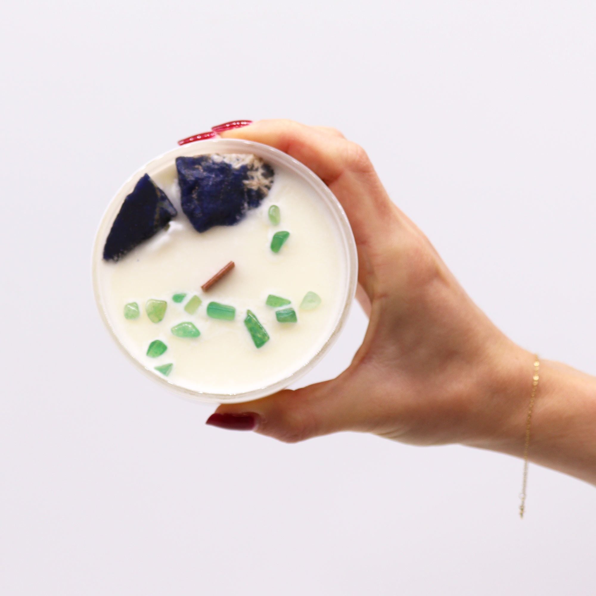 Chakra Crystal Candles - Throat