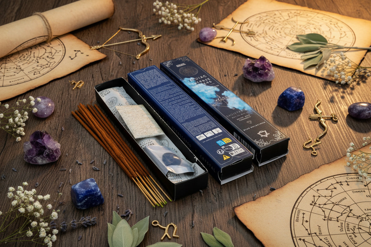 Incense & Gemstone Zodiac Gift Set - Sagittarius