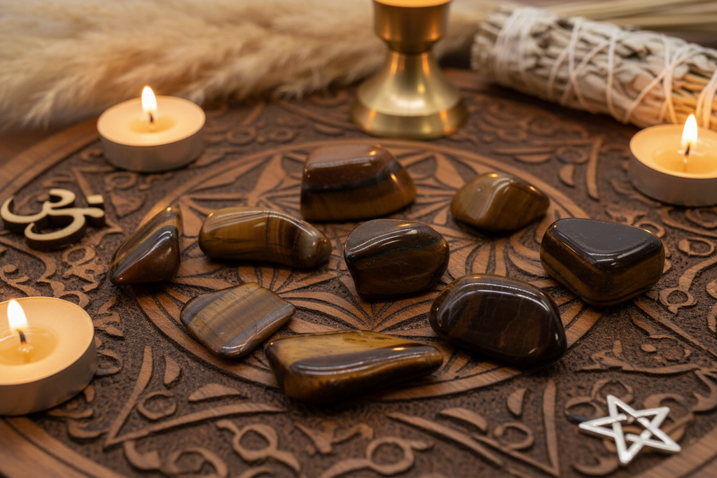 Large Golden Tigers Eye - Tumbled - 24 pieces