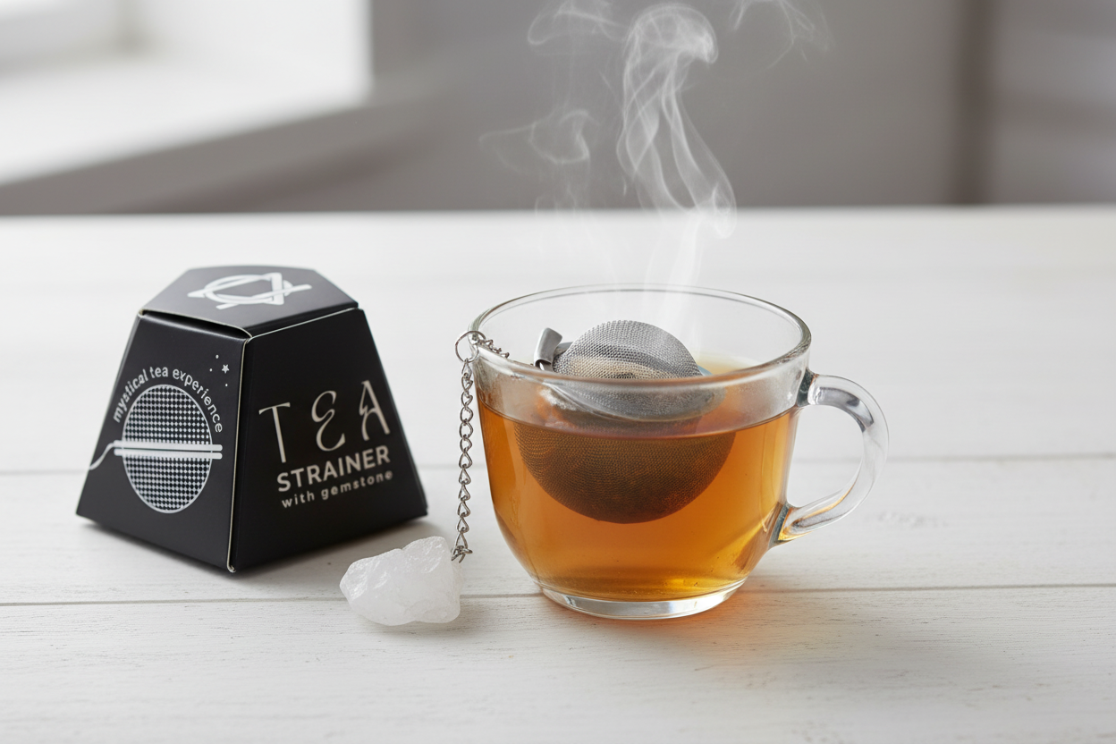 Raw Crystal Tea Strainer - Quartz