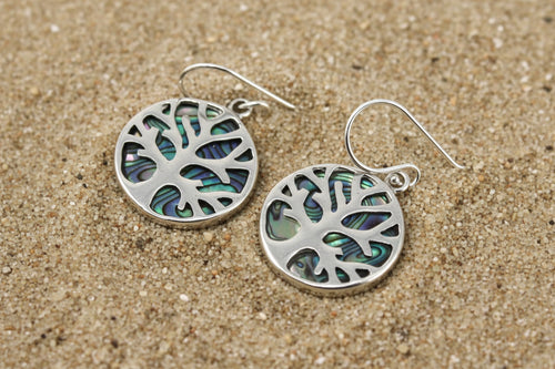 Abalone & Shell Earrings - Tree of Life