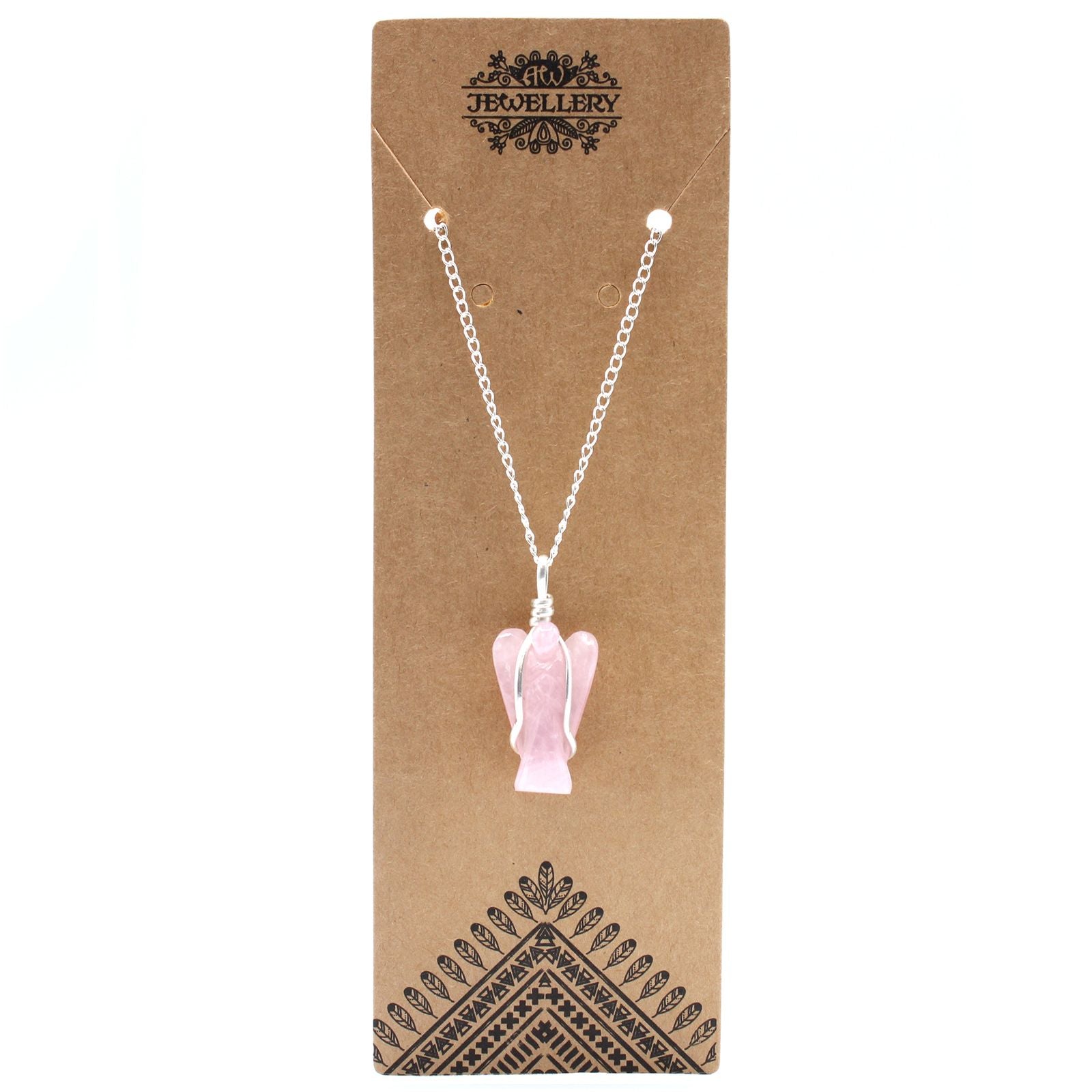 Guardian Angel Necklace - Rose Quartz