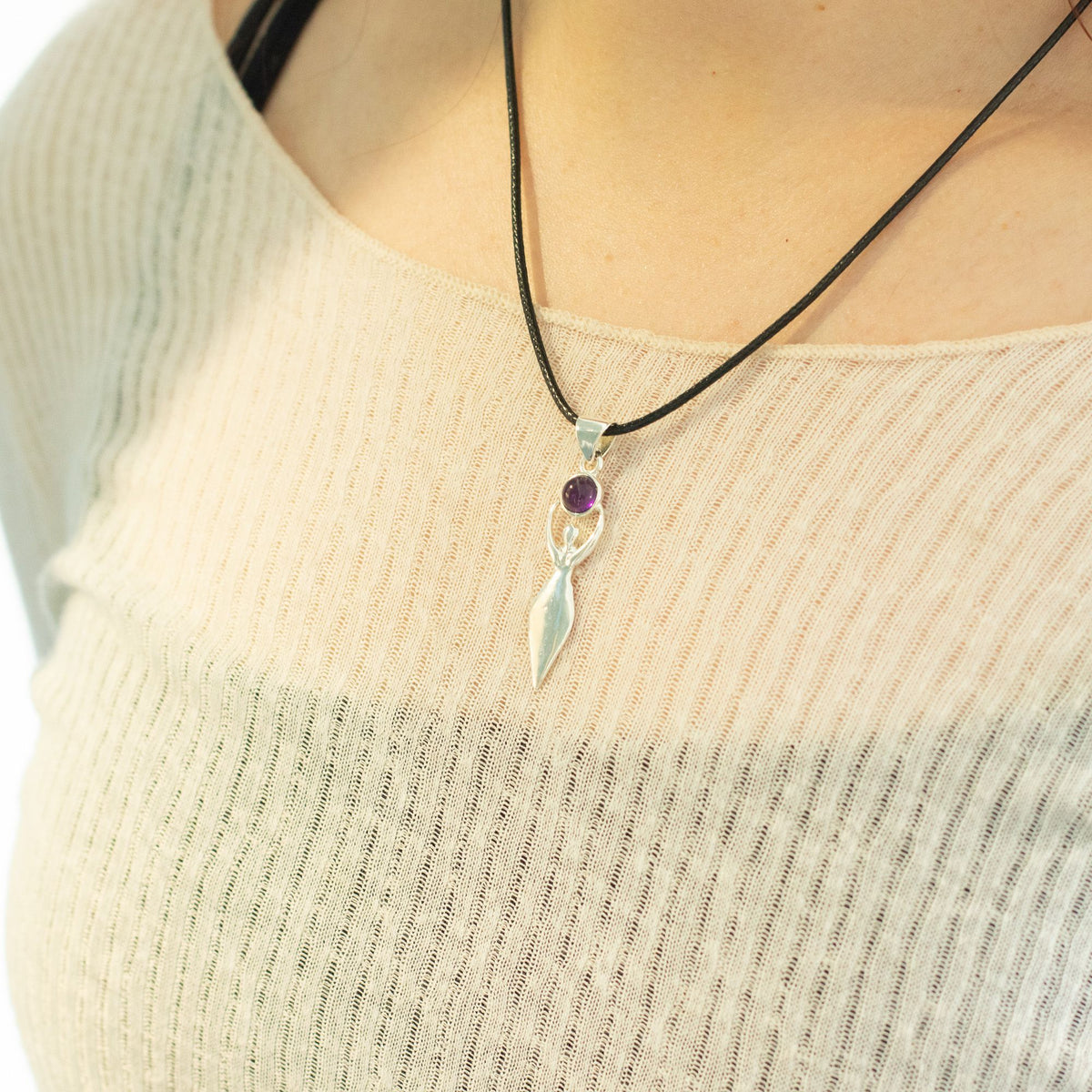 Devotional Pendant Necklace - Goddess Amethyst