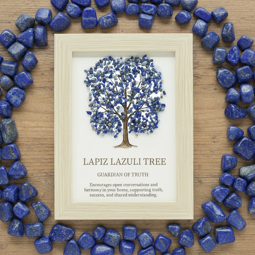 Gemstone Picture - Tree of Life - Lapiz Lazuli