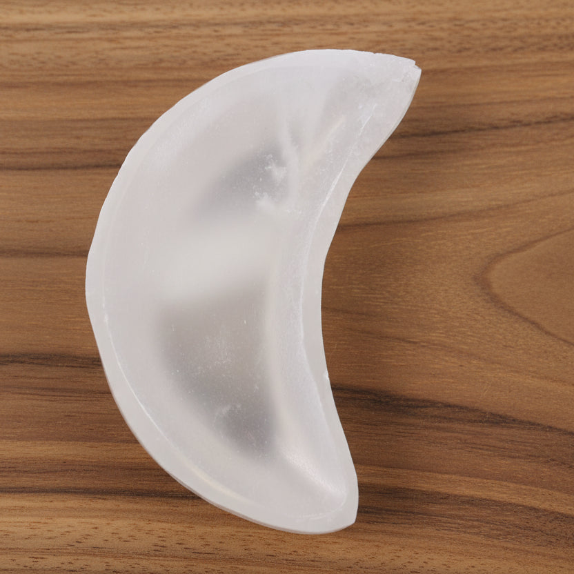 Selenite Moon Bowl