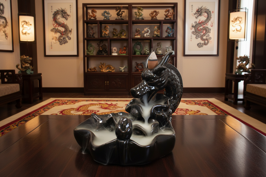 Backflow Incense Burner - Large Dragon Pool