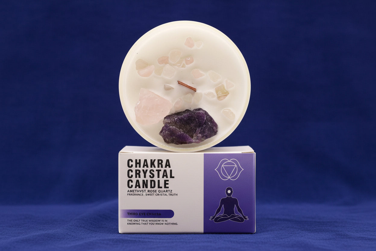 Chakra Crystal Candles - Third Eye