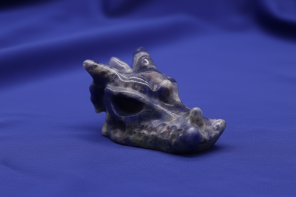 Gemstone Small Dragon Head- Sodalite