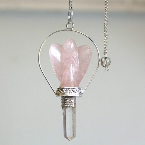 Angel Pendulum - Rose Quartz