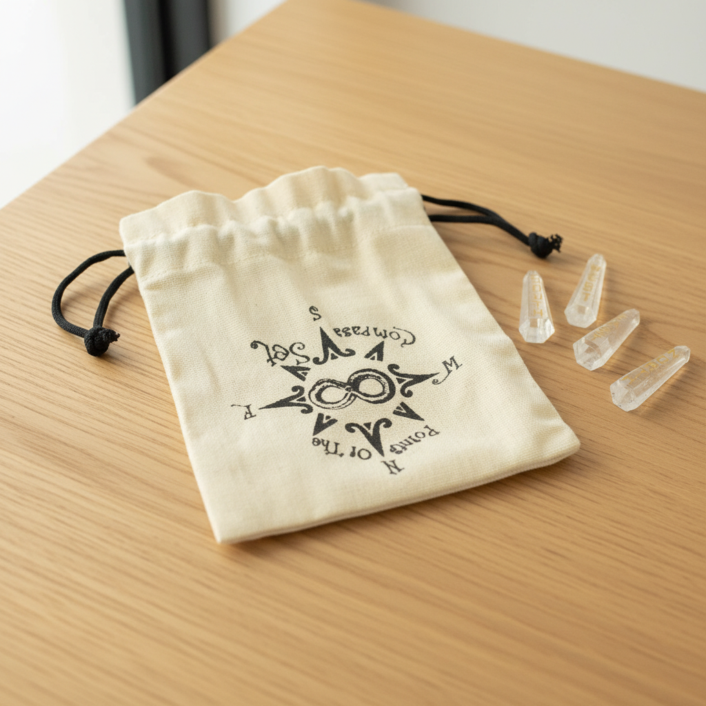 Points of the Compass Quartz Stone Set