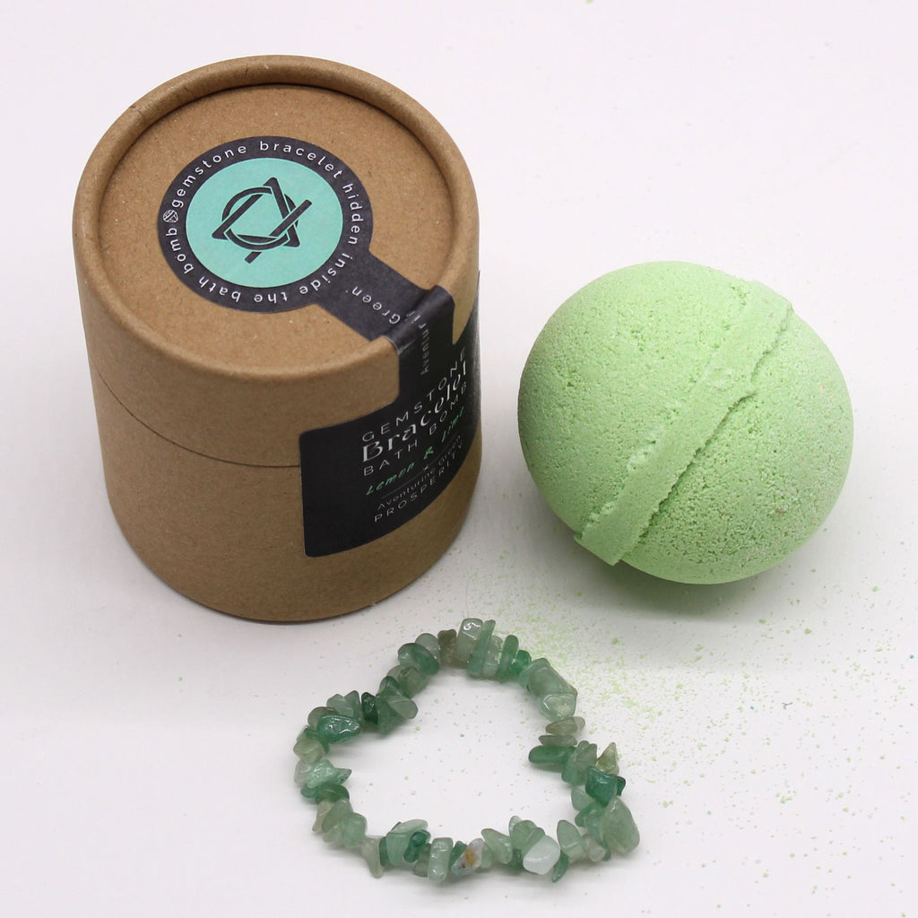 Gemstone Bracelet Bath Bomb - Green Aventurine