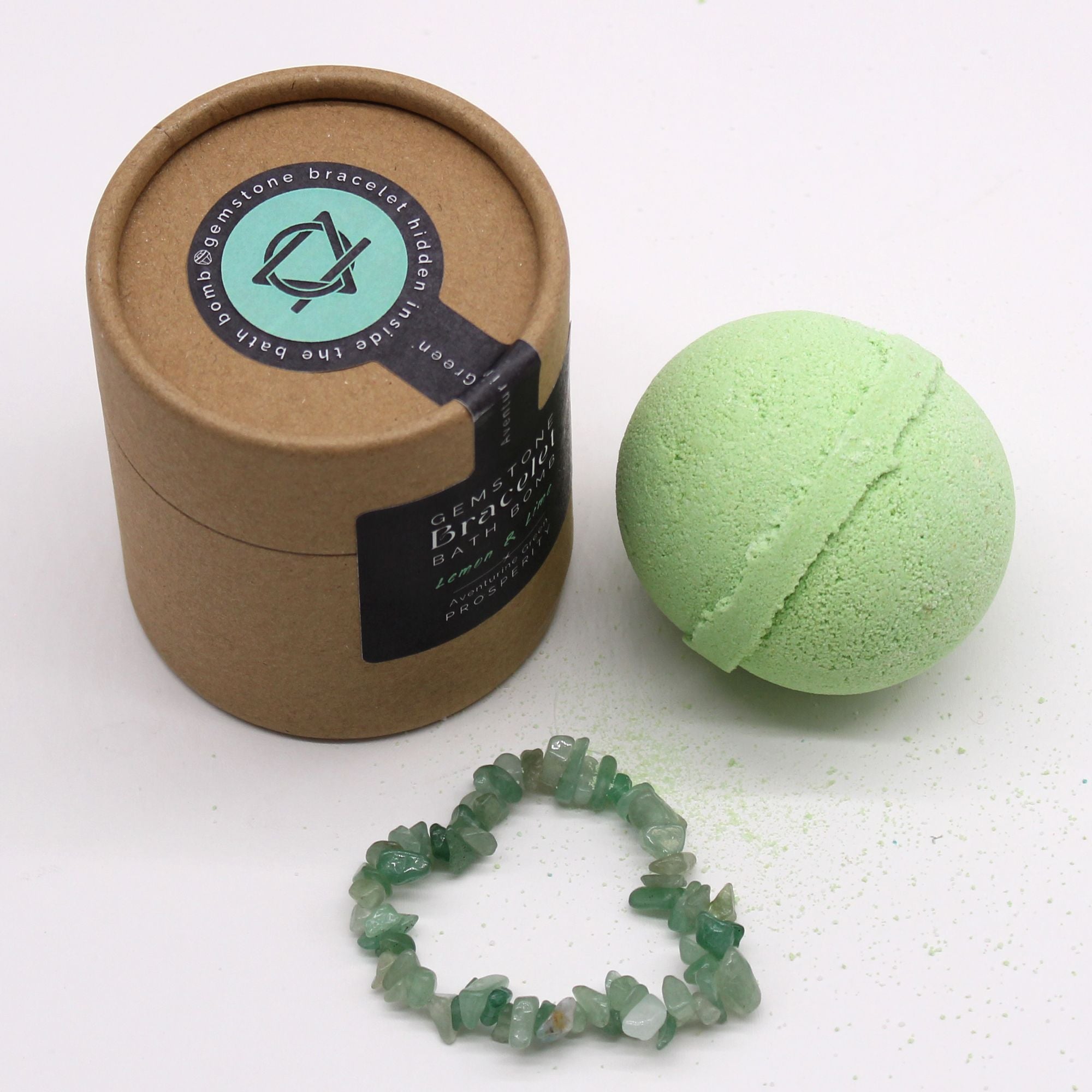 Gemstone Bracelet Bath Bomb - Green Aventurine