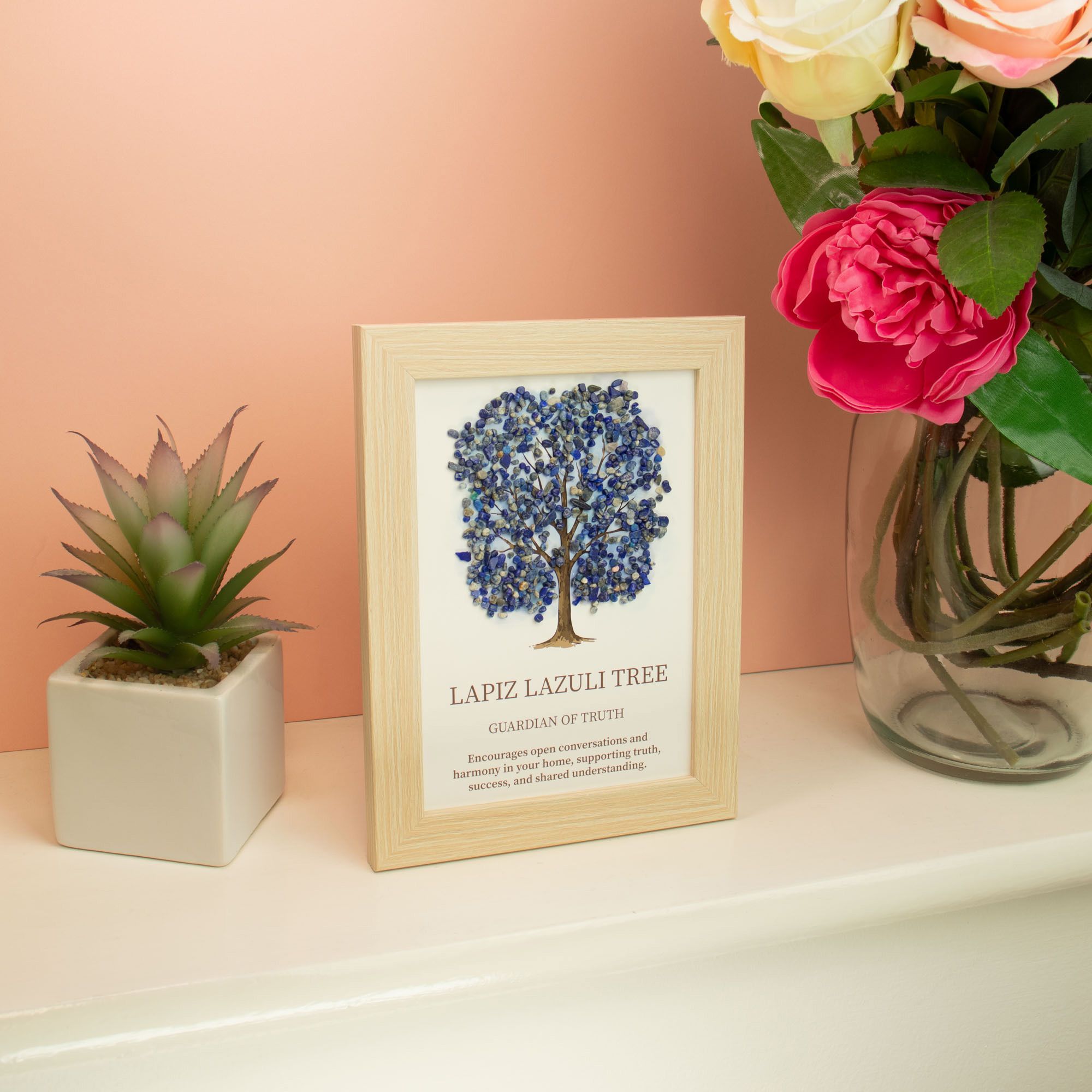 Gemstone Picture - Tree of Life - Lapiz Lazuli