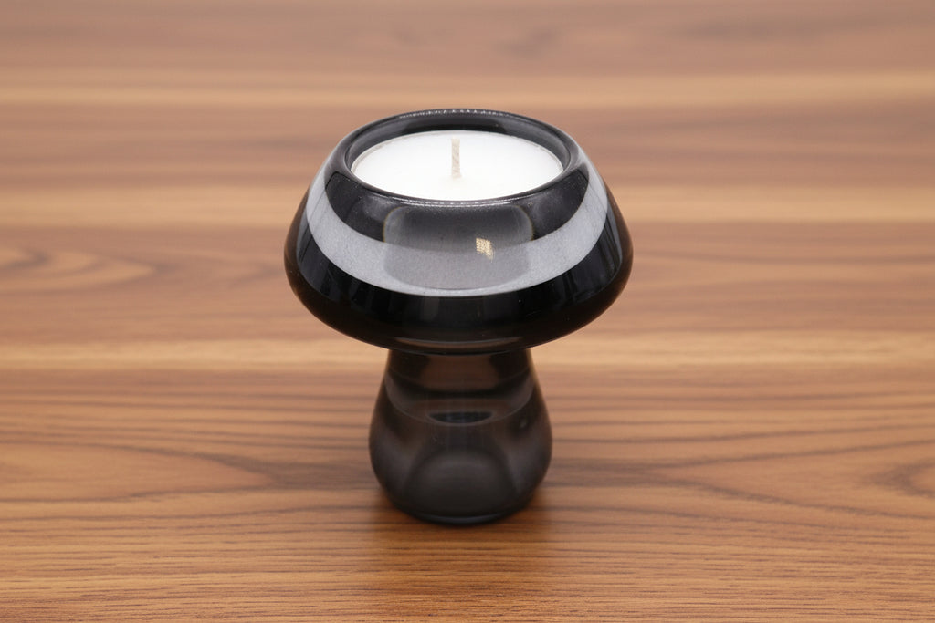 Flip Mushroom  Dinner Candle / Tealight Holder - Midnight Grey