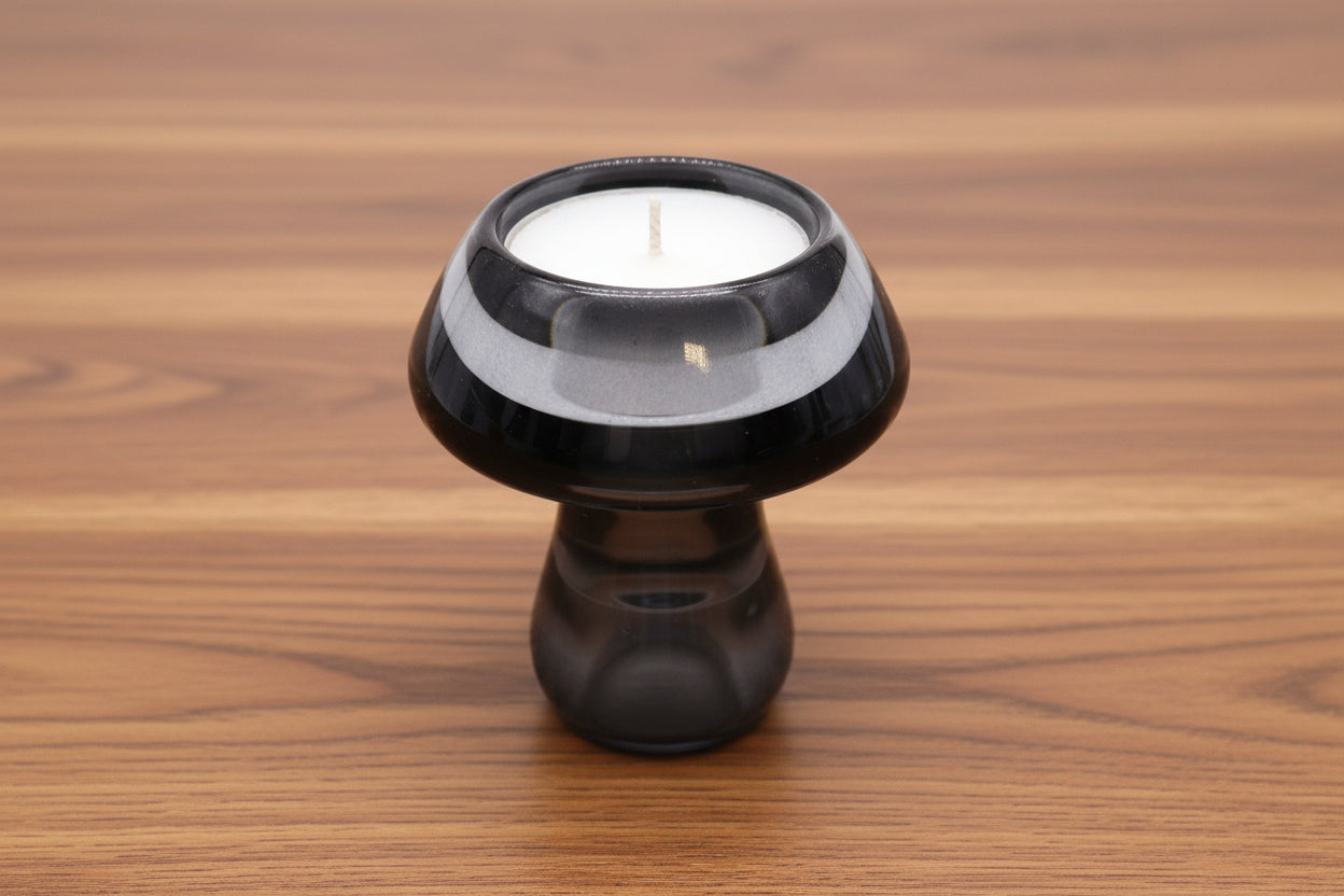 Flip Mushroom  Dinner Candle / Tealight Holder - Midnight Grey