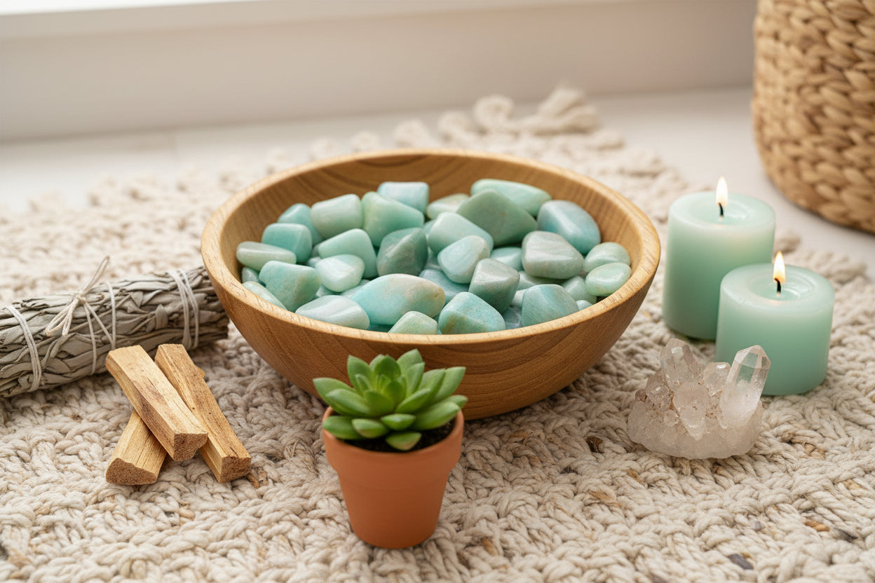 Large Amazonite - Tumbled - 24 pieces