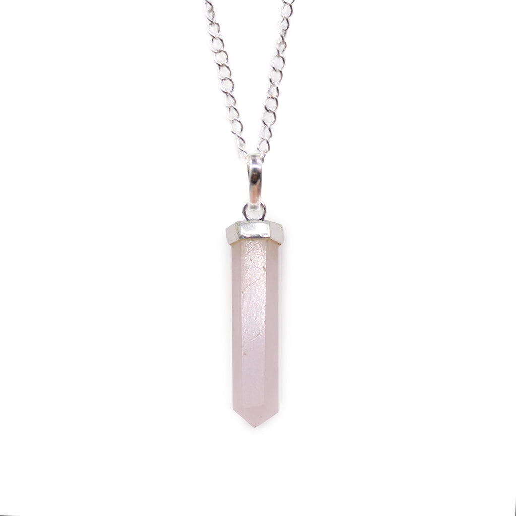 Classic Point Necklace - Rose Quartz