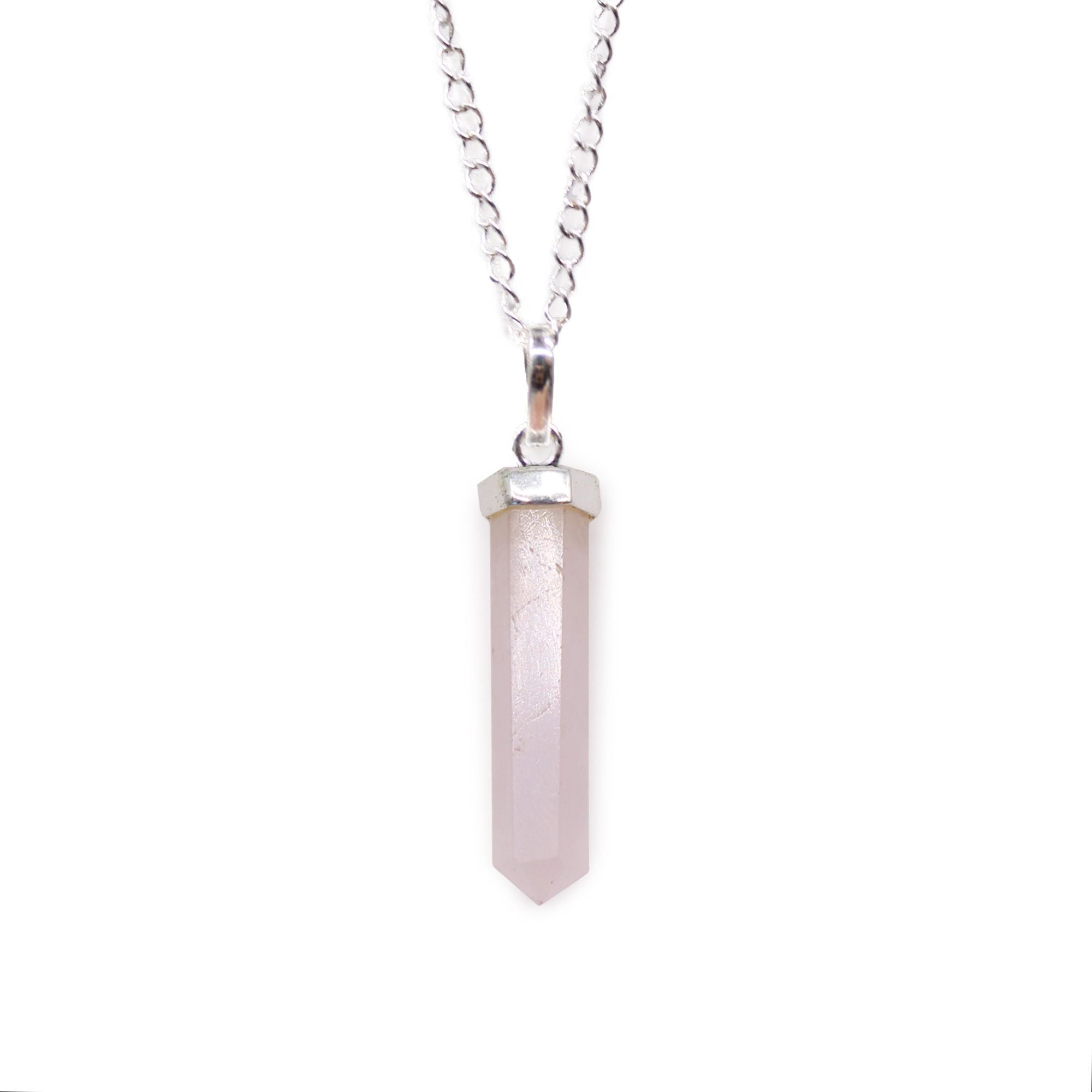 Classic Point Necklace - Rose Quartz