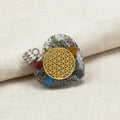 Orgonite Chakra Power Pendant - Flower of Life Heart