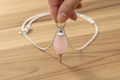 Lingam Shaped Gemstone Pendulum - Rose Quartz