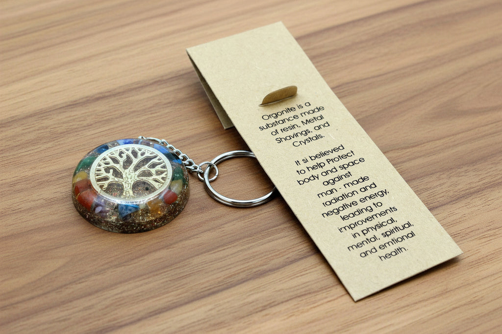 Orgonite Power Keyring - Chakra Tree of Life