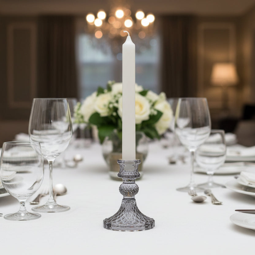 Vintage Dinner Candle Holder - Midnight Grey