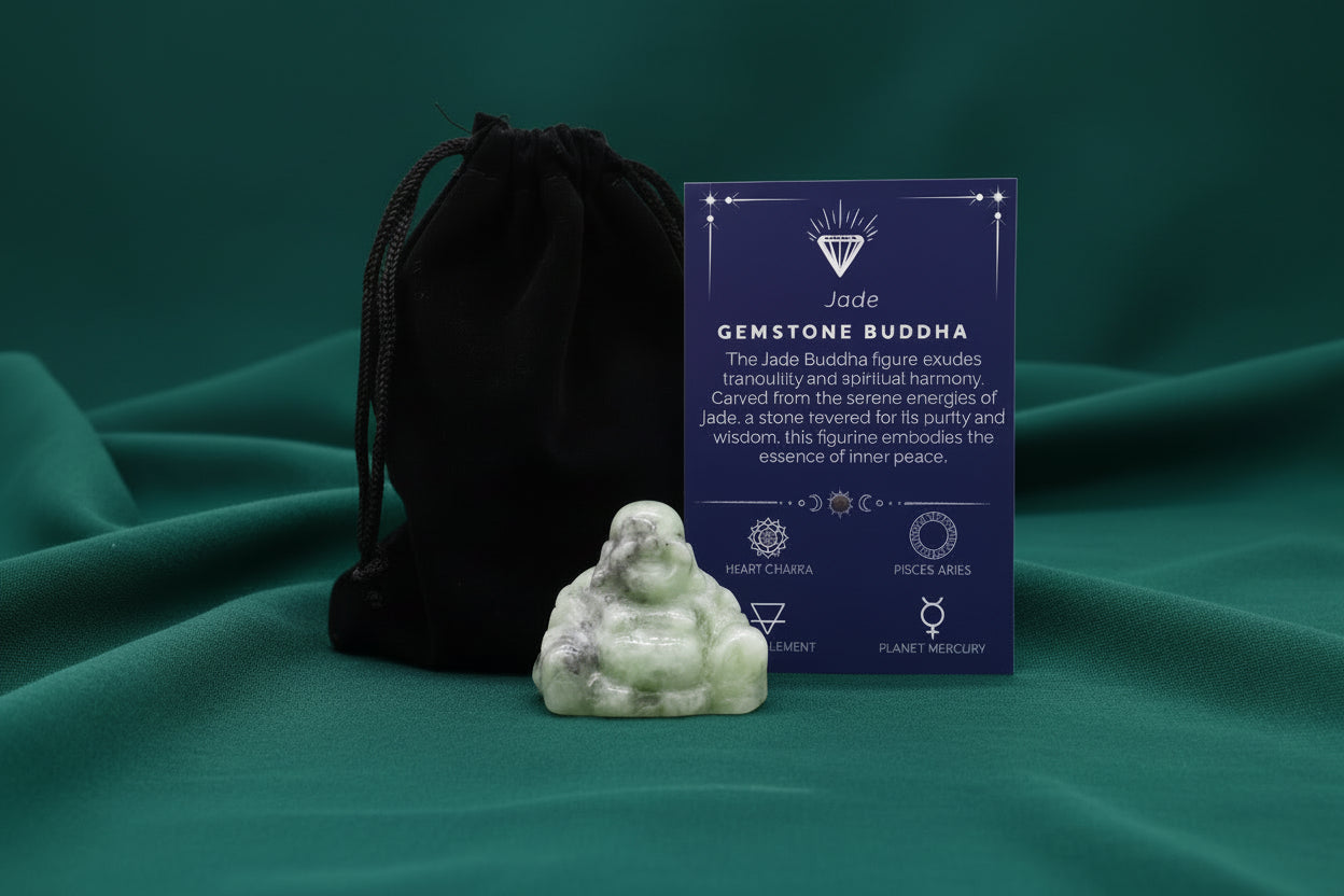 Gemstone Small Buddha - Jade