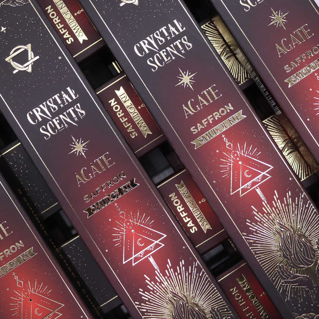 Crystal Scents Smudge Incense - Red Agate & Saffron