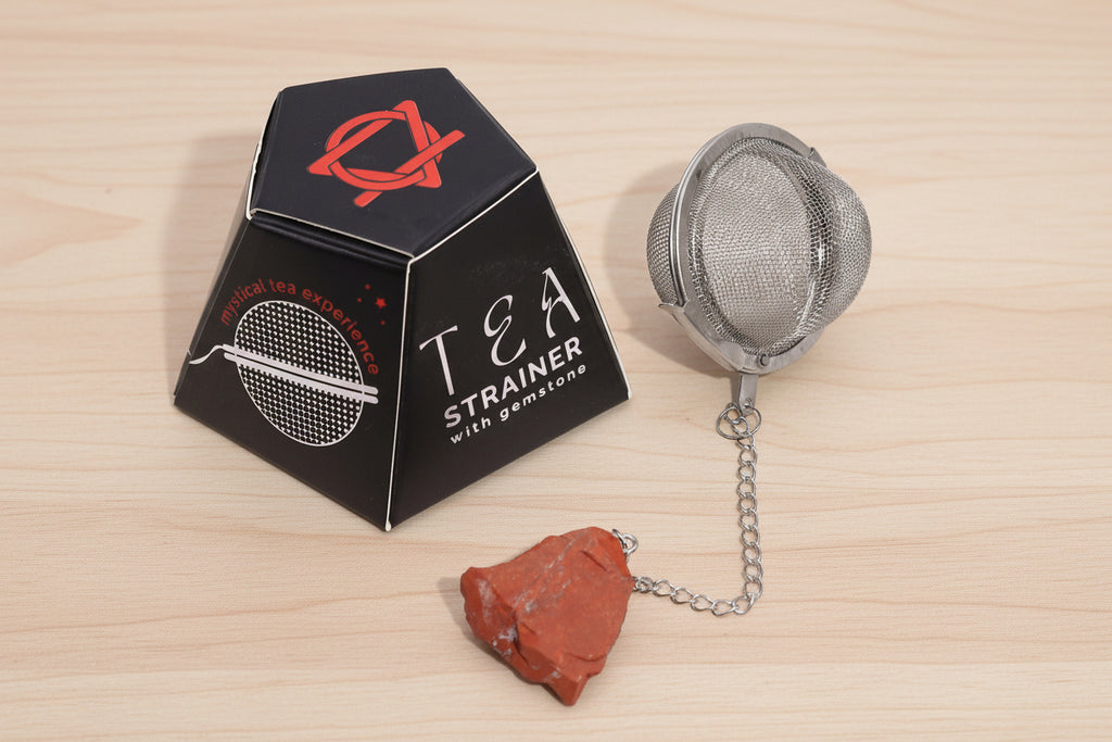 Raw Crystal Tea Strainer - Red Jasper