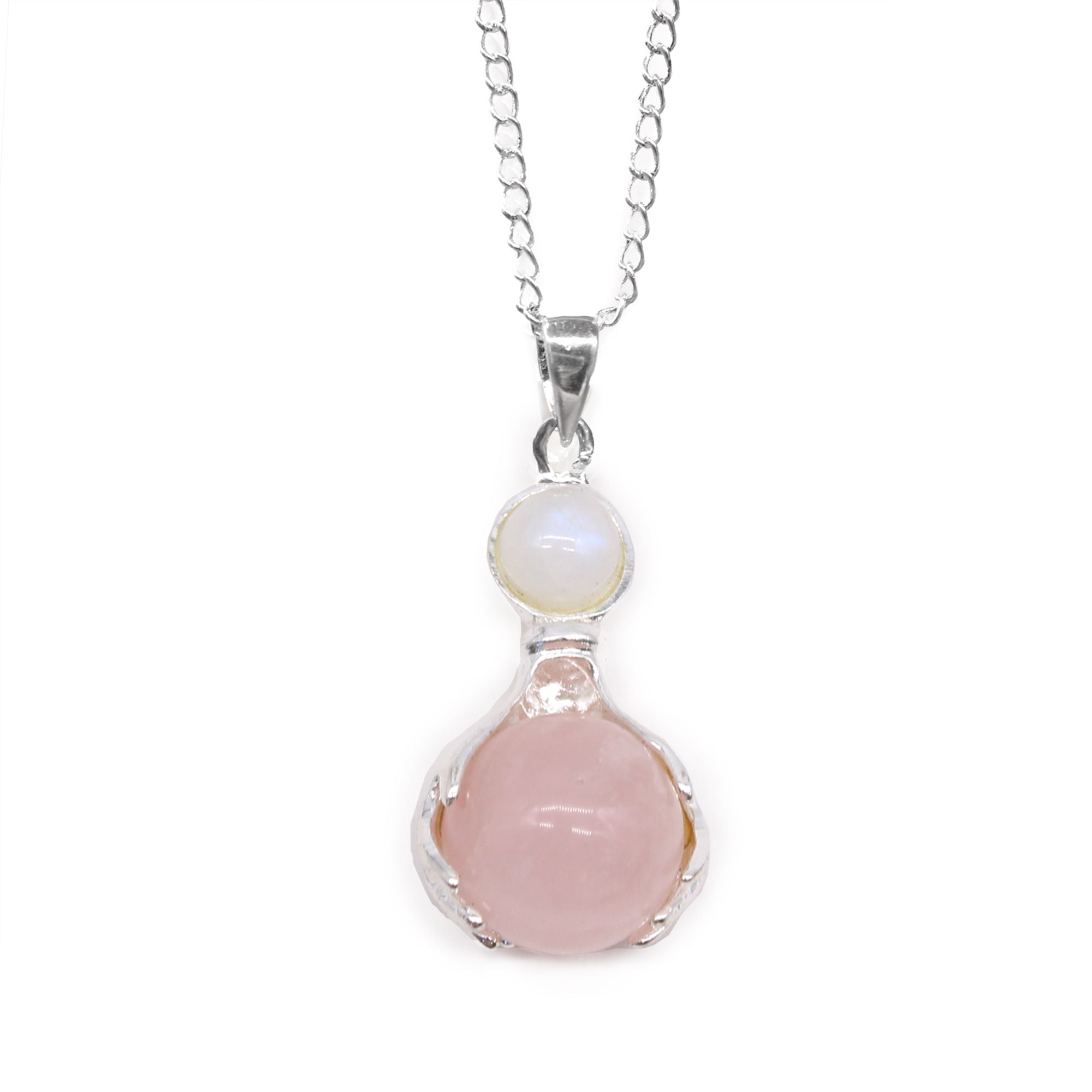 Healing Hands Necklace - Rose Quartz