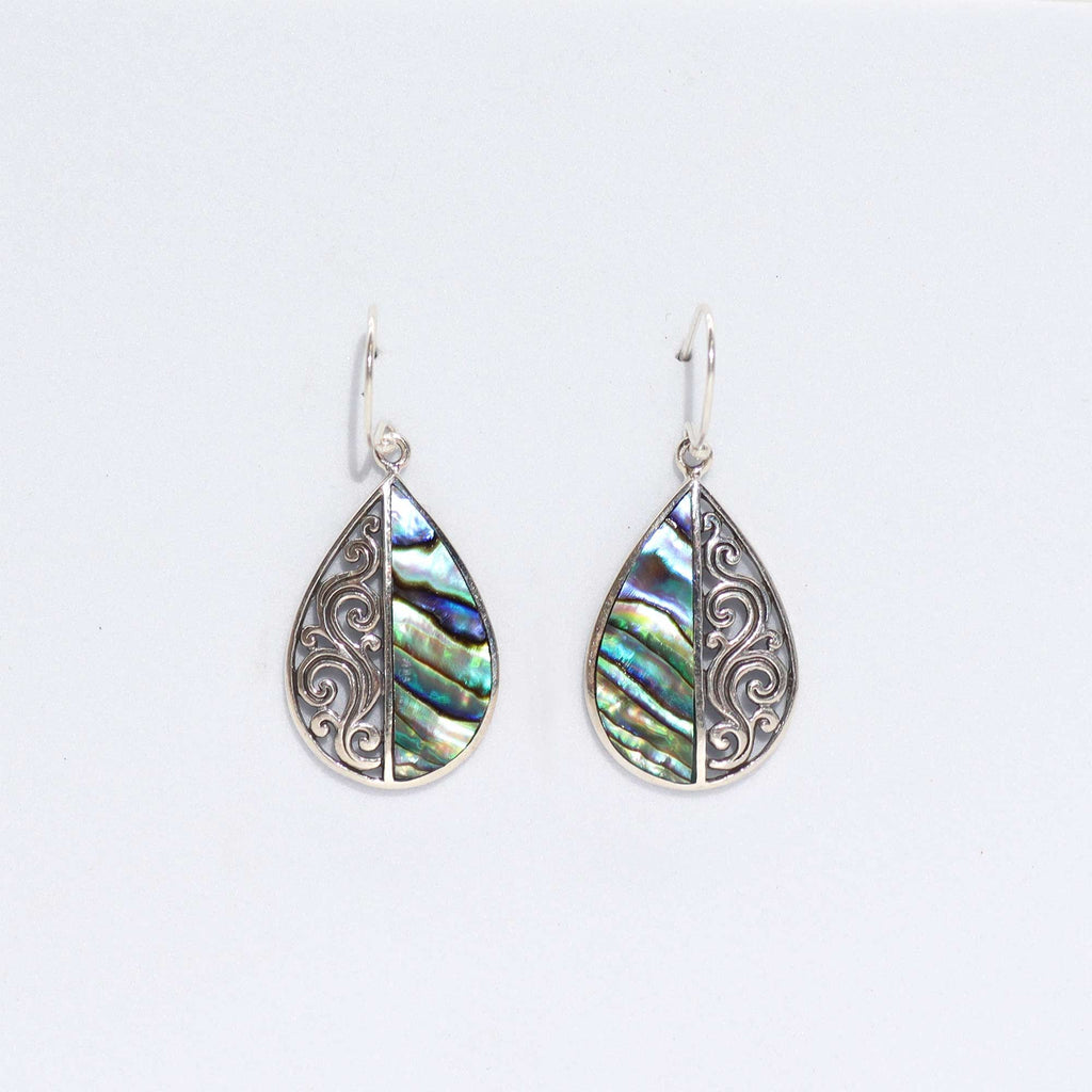Abalone & Silver Earrings - Teardrop