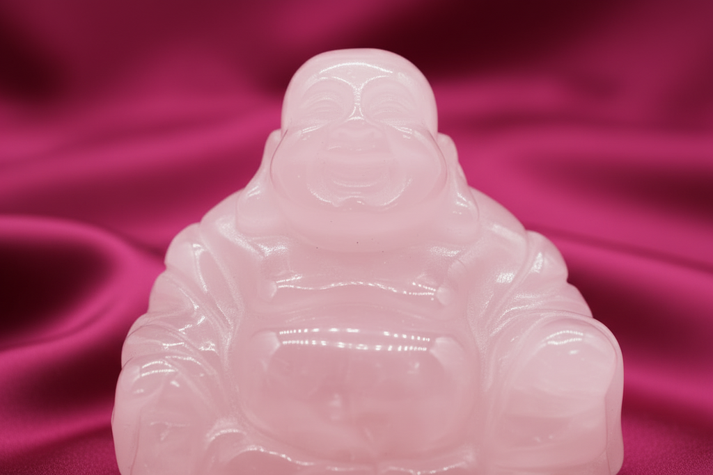Gemstone Large Buddha - Rose Quartz