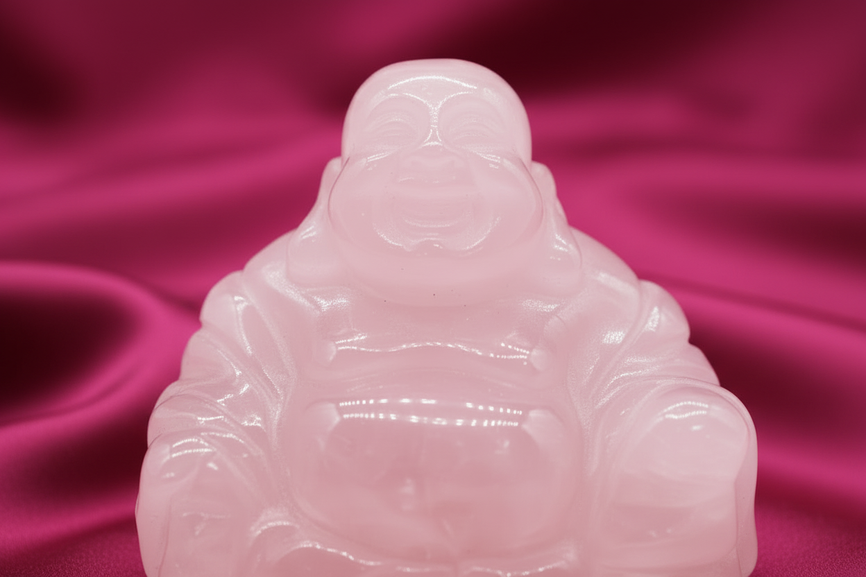 Gemstone Large Buddha - Rose Quartz