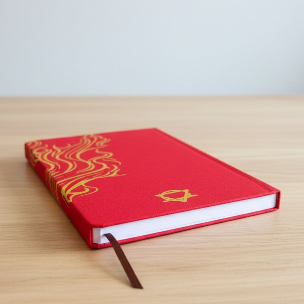 Red Wellness Journal - Golden Mandala and Lotus