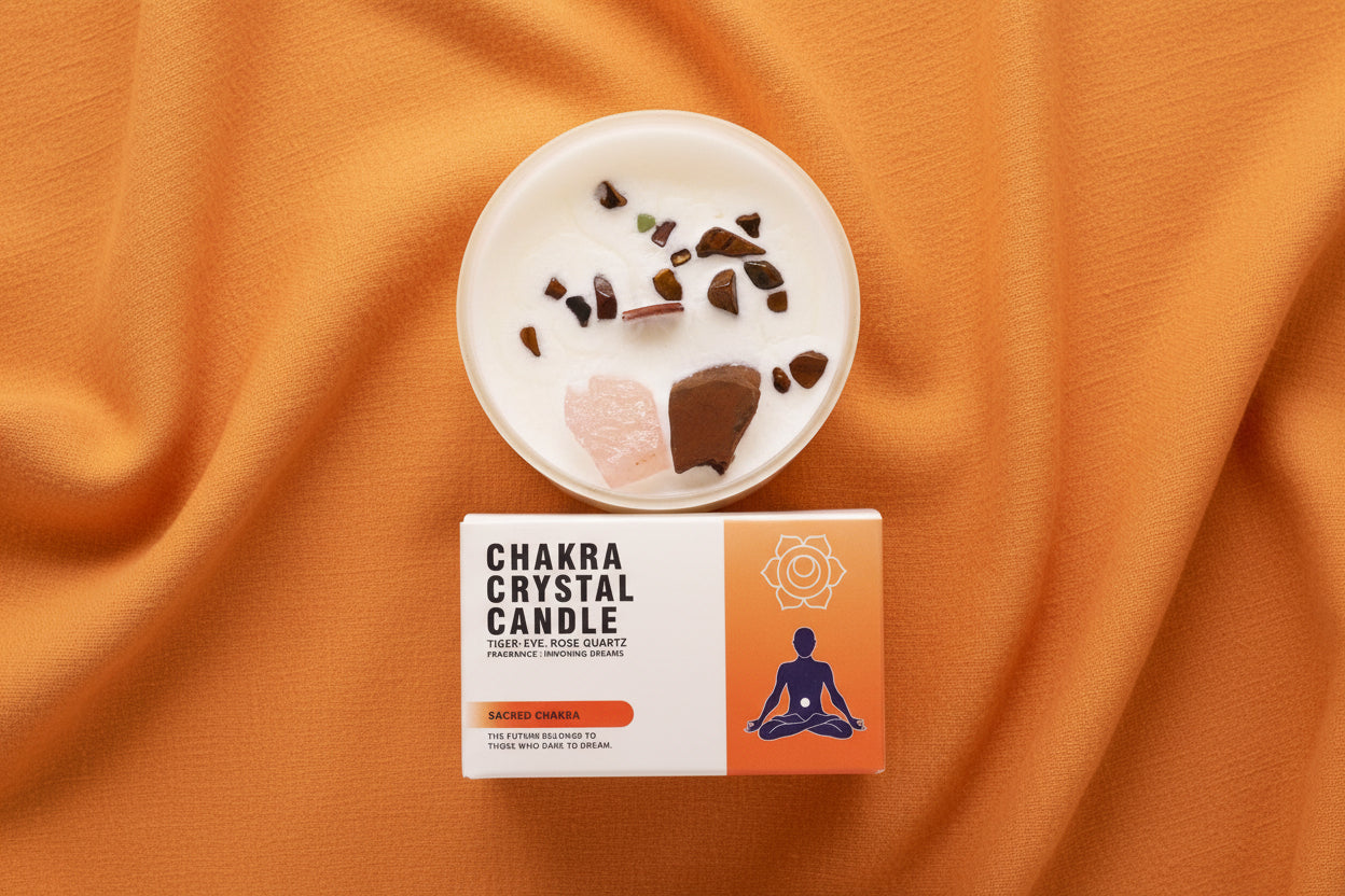 Chakra Crystal Candles - Sacral