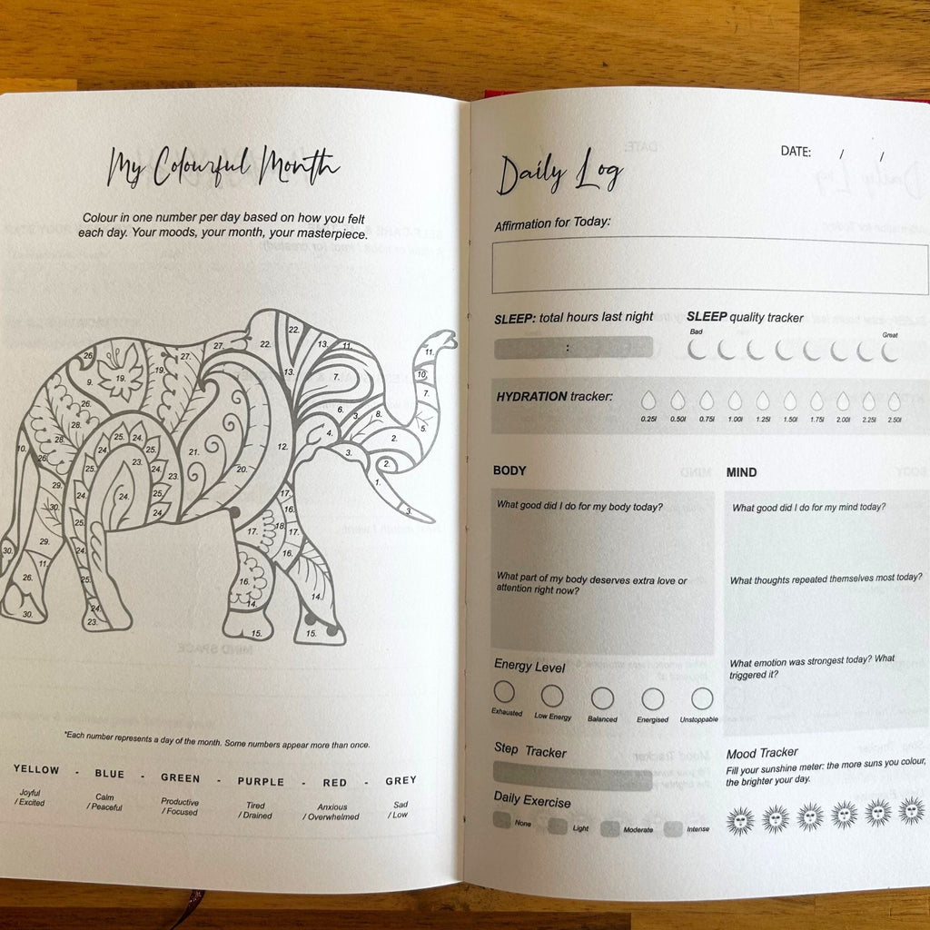 White Wellness Journal - Rose Gold Tree of Life