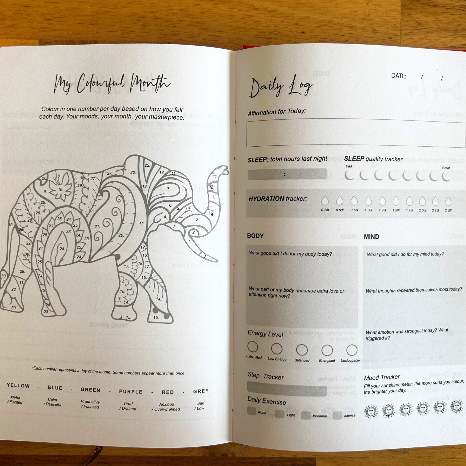 White Wellness Journal - Rose Gold Tree of Life