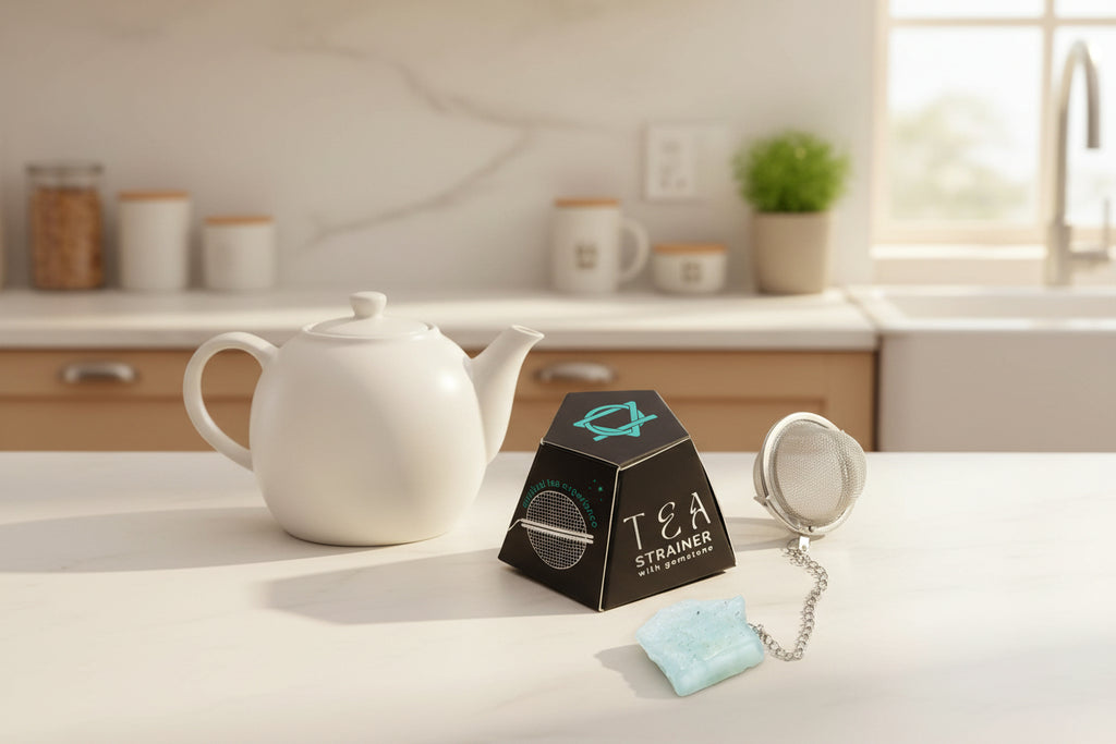 Raw Crystal Tea Strainer - Aquamarine