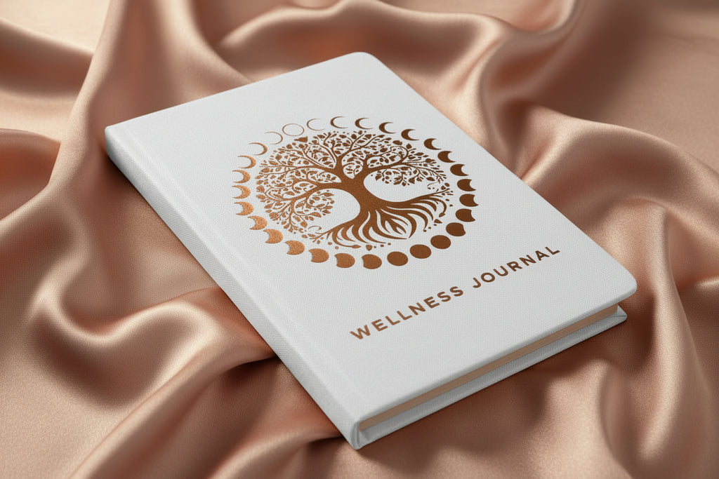 White Wellness Journal - Rose Gold Tree of Life