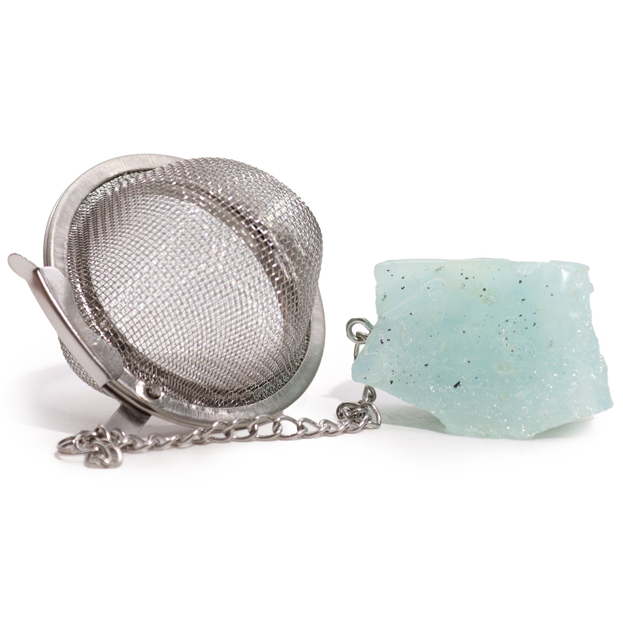 Raw Crystal Tea Strainer - Aquamarine