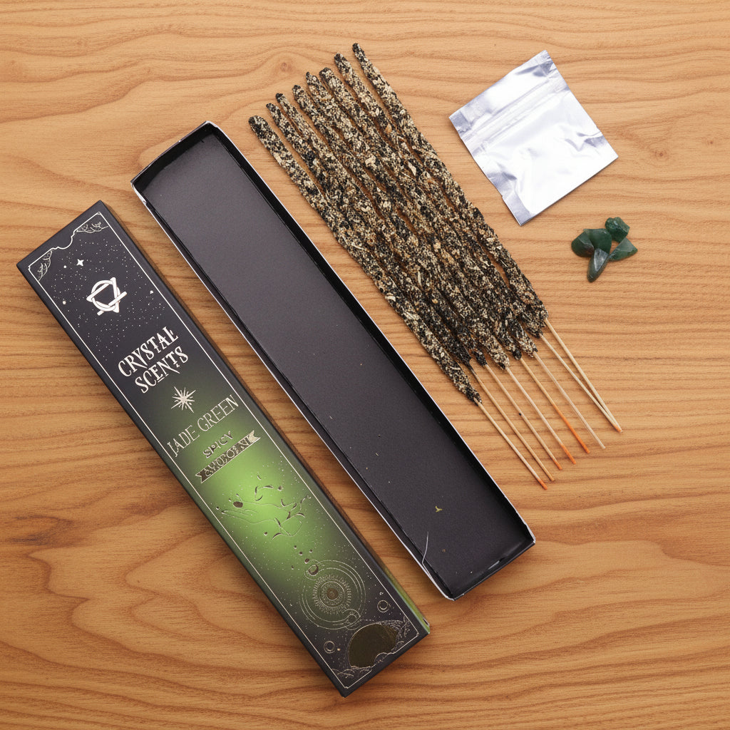 Crystal Scents Smudge Incense - Jade & Spicy