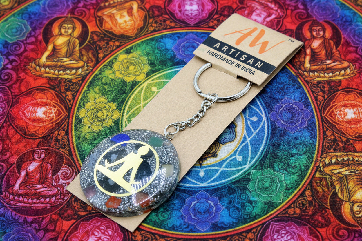 Orgonite Power Keyring - Buddha Seven Chakra