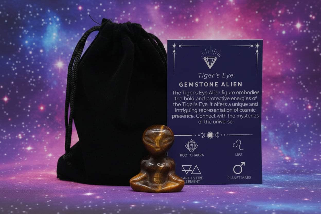 Gemstone Alien - Tiger's Eye