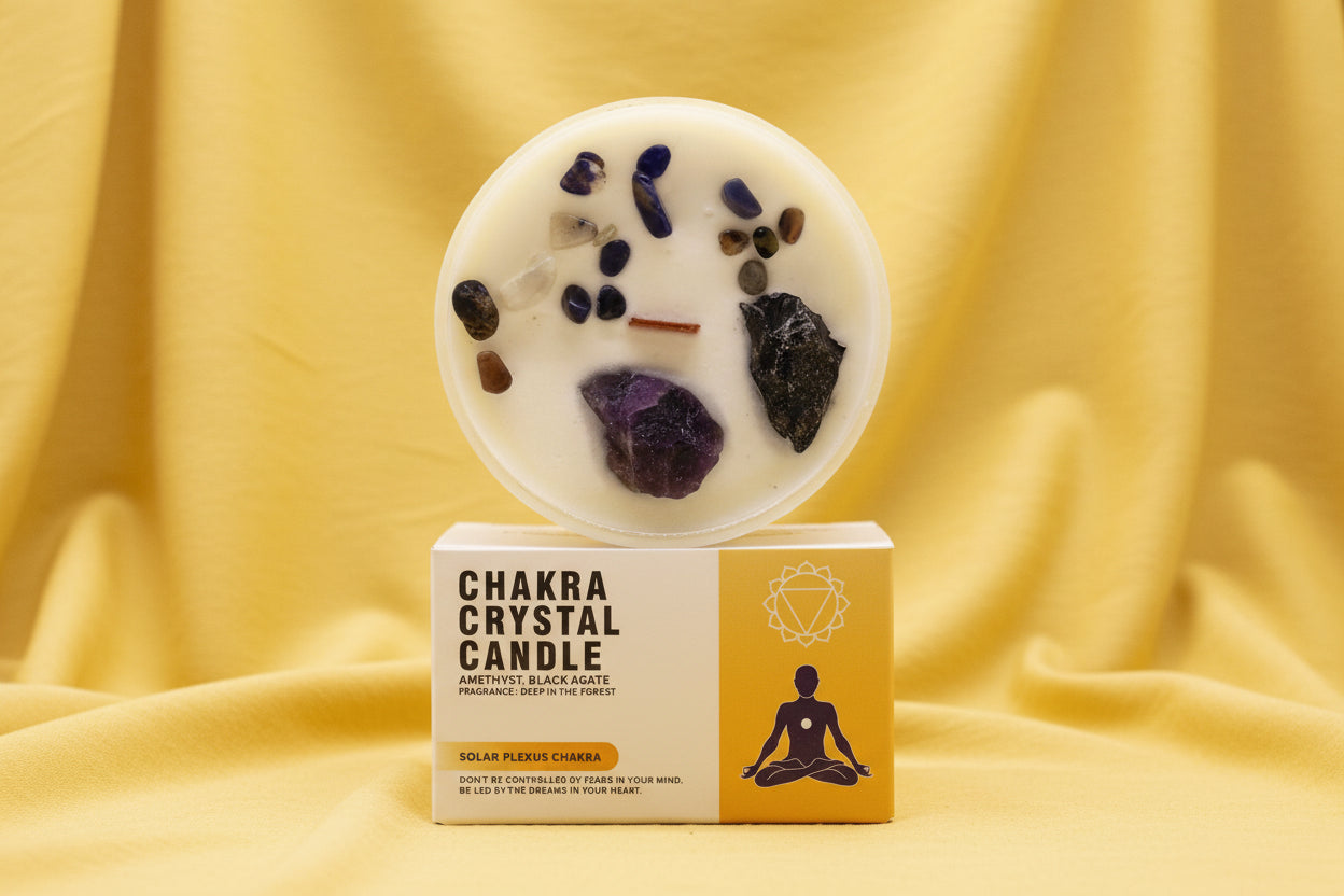 Chakra Crystal Candles - Solar Plexus